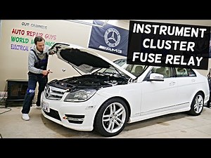 MERCEDES W204 Instrument Cluster Panel Fuse Relay Location Replacement C250 C300 C180 C200 C220 C280