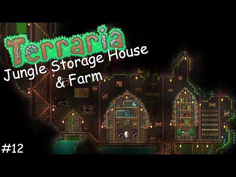 Terraria 1.4 Jungle Storage House and Plant Farm [Terraria House Design #12]