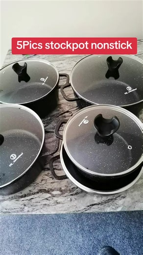 5Pics stockpot nonstick #5Pcs #Stockpot #nonstick #viral #azrakikitchen
