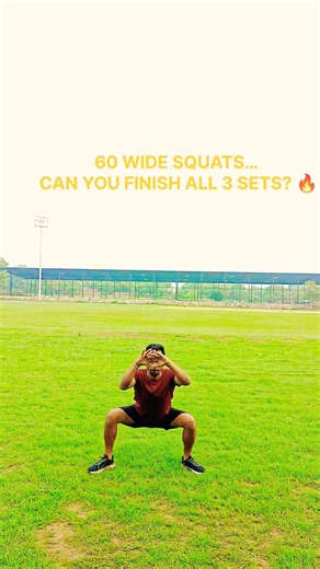 🔥 Wide Squats Challenge | 20×3 Sets | Stronger Legs #widesquats#legworkout #legs