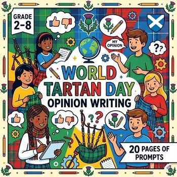 Tartan Day Writing Prompts | Scottish Culture Activities | Grades 2–8