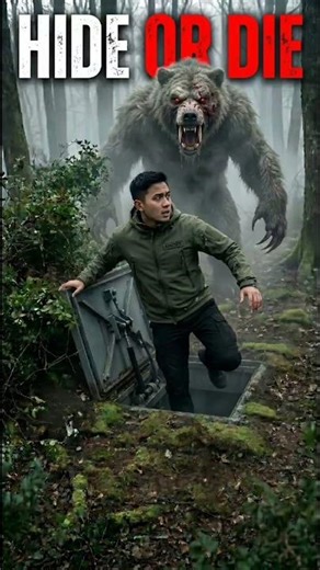 I Hid While a Giant Bear Monster Hunted Me… 😱 (Terrifying Forest Encounter)