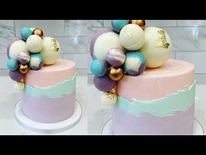 How to make a fault line cake with chocolate spheres | Cake decorating tutorials | Sugarella Sweets
