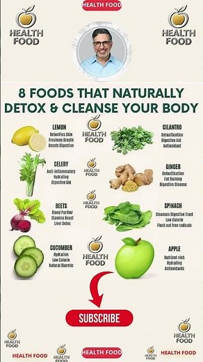 Top 8 Foods for Natural Body Cleansing #Detox #Cleanse #HealthyEating #NaturalRemedies #GutHealth