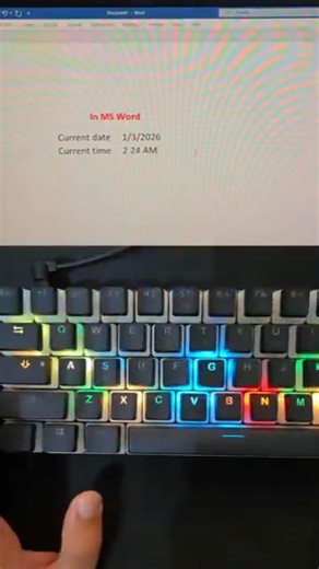 MS Word Shortcut to Insert Current Date & Time ⏰📄