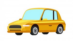clip-1028743832-cartoon-isolated-yellow-auto-car-flat-animation