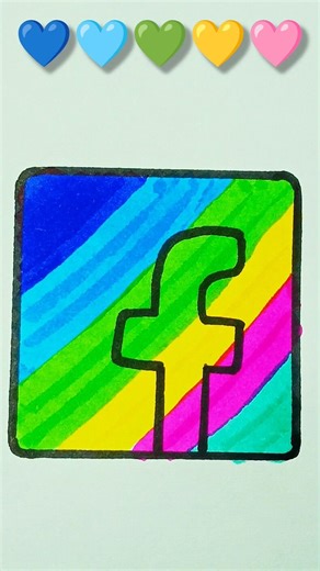 Facebook icon colouring 😃😃 #shorts #shortsfeed #facebook