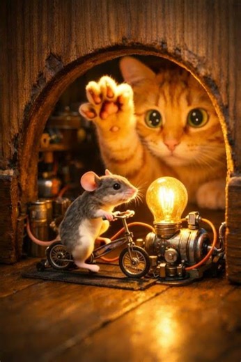 ⚡🐭The Cat Found a Mouse Generator⚡🐭貓咪發現了「老鼠發電機」#cat #funny #cute #pets #funnycats#animals