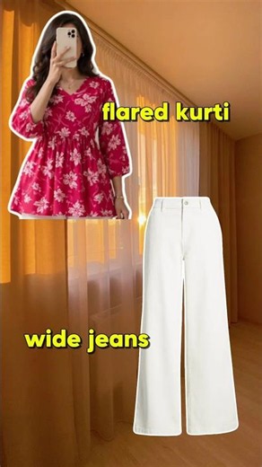 🔥Viral Kurti Styling With Jeans! #shortsfeed #trendingshorts #ytshorts #stylingtips