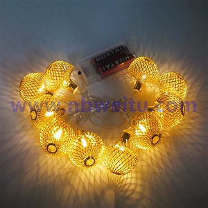 [Hot Item] Wholesale Price Indoor Decoration Golden Lantern LED Garland String Light