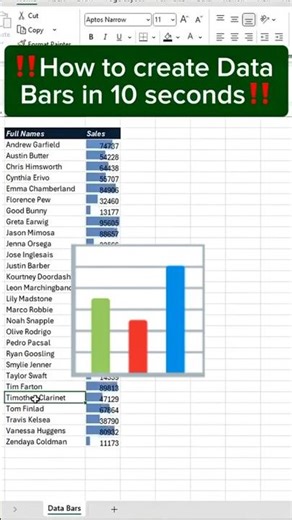 How to Add Data Bars in Excel Instantly!