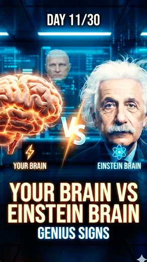 Day 11/30: Normal Brain vs Einstein Brain — Psychology Signs of a Genius #facts