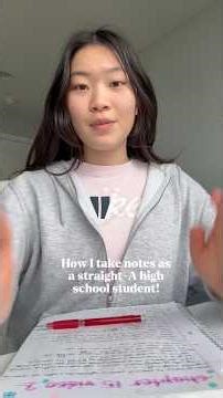 How I take notes as a straight-A high school senior! #studymotivation #study #homework #highschool
