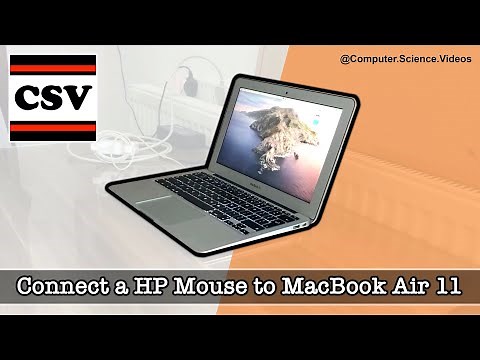 How to CONNECT a Wireless HP Mouse to a MacBook Air 11" Laptop - Basic Tutorial | New