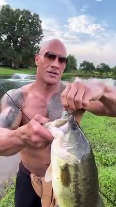 The Rock gets his bass fishing fix in with stocked ponds of trophy bass he maintains (via @therock) #teambassmanager | Bass Manager