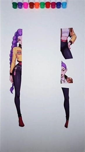 Rumi 💕 K-Pop Demon Hunters Rope Correction Paper Craft Challenge #rumi #golden #kpopdemonhunter #art