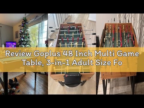 Review Goplus 48 Inch Multi Game Table, 3-in-1 Adult Size Foosball, Pool Table, Slide Hockey Table,
