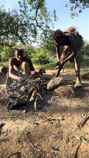 Primitive Fire Making & Antelope Roasting | Inside the Hadzabe Tribe’s Daily Life