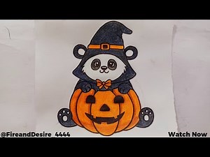 How to draw panda easy for halloween