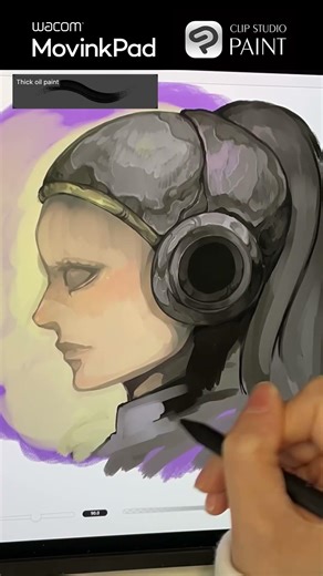 Trying thick painting with CLIP STUDIO PAINT #clipstudiopaint #wacom #wacommovinkpad