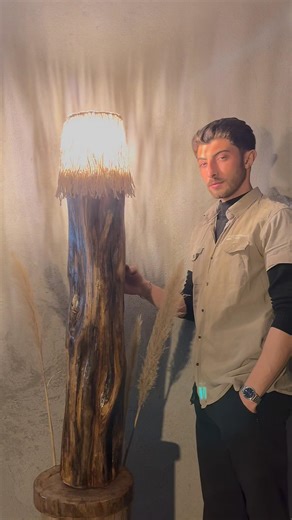 I found this on the beach… and turned it into a lamp! 🌊💡