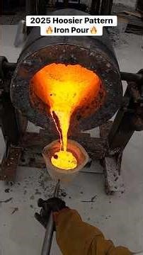 This clip is from the 2025 iron pour in Decatur, Indiana, hosted by Hoosier Pattern Inc. 🔥#ironpour