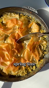 Spring is here, and we have the perfect pie for it! 🌱🥧 Our spring green filo pie is packed with fresh veg, a creamy pesto filling and topped with filo pastry for that satisfying crunch. It's the perfect comforting dish for spring. You can find this exclusive recipe plus tonnes more on our app – head to the link below for more: https://bit.ly/3FKlP4i | Good Food
