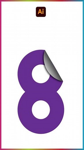 Adobe Illustrator 2025 - Tips for create a paper folding effect #shorts