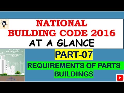 Requirements of Parts of Building|Important Points|National Building Code of India 2016|Part-07