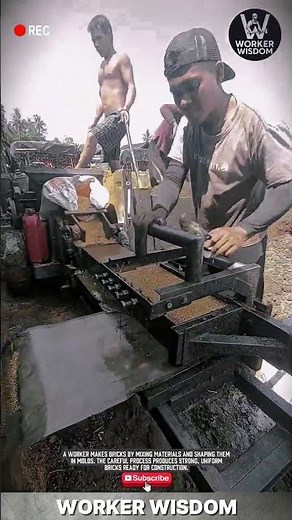 Brick Making Process | Skilled Workers Producing Strong Bricks 🧱 #workwonders #construction