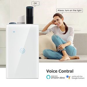 [Hot Item] Glass Panel Us Type 1 Gang Smart WiFi Touch Switch