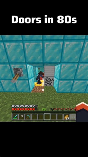 Minecraft doors in 80s #minecraft #mcshorts