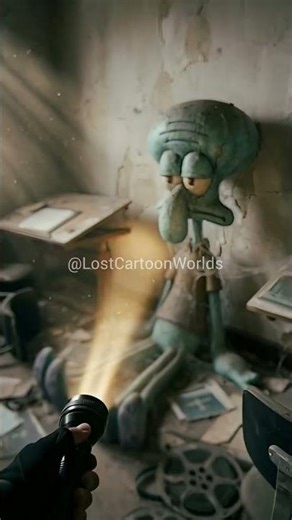 Abandoned SpongeBob Characters Found on a Forgotten Set 🔦 #shorts #spongebob