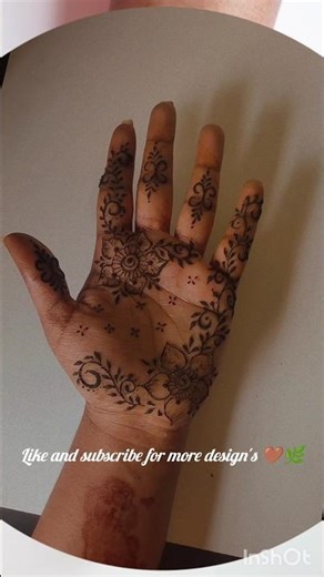 Simple Floral Mehendi 🌸 | Shorts... Easy Mehendi for Beginners 🌿Minimal Mehendi Design in Seconds ✨