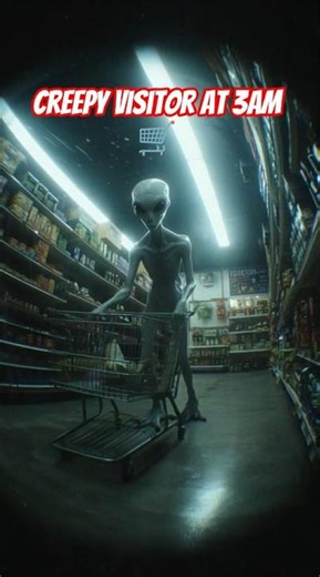 CCTV Captures Alien Buying Snacks at Midnight Mart 😱👽 Shocking#shortvideo#AlienShoppin#AlienOnEarth