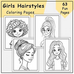 Girls’ Hairstyles Coloring Pages: Printable Stylish Hairstyles to Color