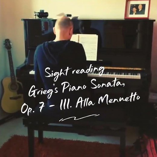 Sight reading Grieg’s piano sonata.. (3rd Movt)