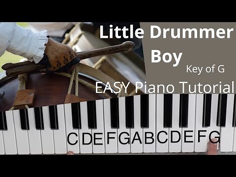 Little Drummer Boy (Key of G)//EASY Piano Tutorial