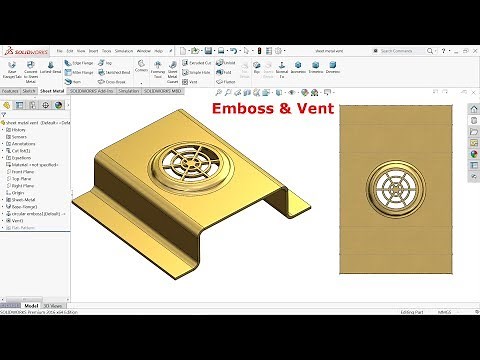 Solidworks sheet metal tutorial Vent and Emboss