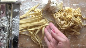 Fresh Fettuccine from Pasta machine
