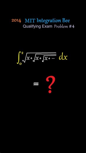 Solve the integral of an infinite nested radical (2014 MIT Integration Bee)