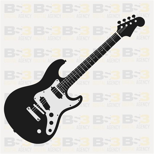 Guitar SVG Cut File | Guitar Clipart | Silhouette | Instant Download - Etsy UK