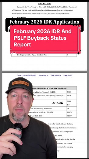 February 2026 IDR and PSLF Buyback Status Update