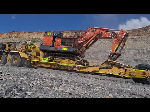 SW450 swing wheel low loader in action