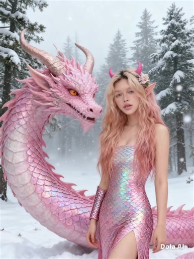 Dola unlocks the elf special effect guarded by the pink dragon with one click, and the atmosphere is absolutely legendary 🎇 #PinkDragonMagic #ElfFantasyVibes #OneClickSpecialEffects#dola #ai