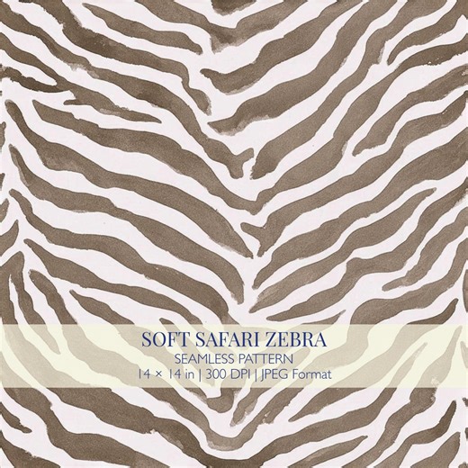 Soft Safari Zebra Seamless Pattern – Animal Print, Beige Texture (digital Download) - Etsy