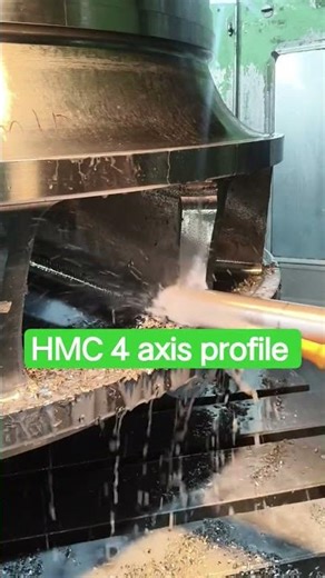 CNC HMC 4 Axis Profile Machining Demo with Program| #machine #fiveaxis #cnccontroller #cncspindle |