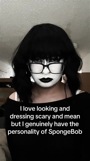 like guys I was literally told today that I am basically Pim from Smiling Friends #fyp #relatable #goth #spongebob #trending