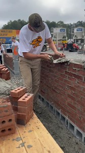 158K views · 825 reactions | Take a look at the Jr. Bricklayers in North Carolina朗隣 ! They sure were on fire today with the winner laying 313 bricks in 20 minutes. Masonry is strong in NC!#masonry #bricklaying #blocklaying #construction #bluecollar #bricklayer #northcarolina #ncmca | That Masonry Girl | Facebook