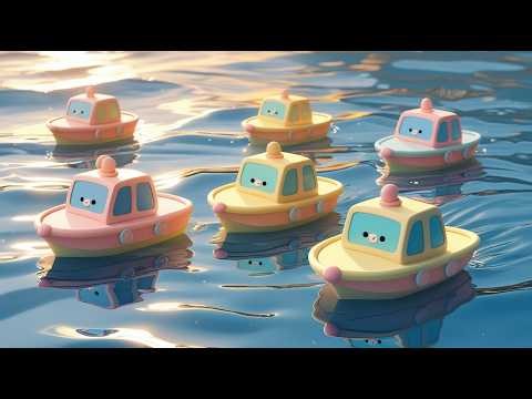 ⛵🎶 Five Little Boats Sail Sail Sail | Fun Counting Song for Kids 🌈✨